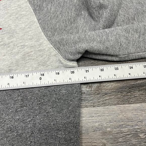 Homage Gray Mens M Athletic Quarter Zip Blue Jackets Hockey Pullover Hoodie - Picture 6 of 8
